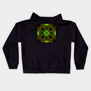 Kaleidoscope Neon Green Kids Hoodie